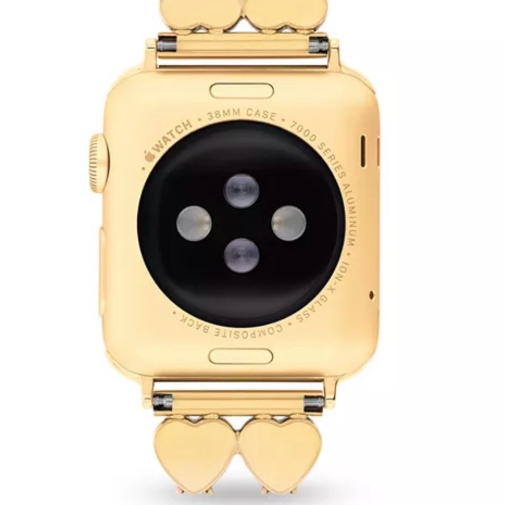 Coach Apple Watch® Crystal Gold-Tone IP Stainless Steel Heart 38/40/41mm - Picture 9 of 14